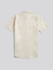 U.S. Polo Assn Natural Linen Blend Short Sleeve Shirt - Image 7 of 8