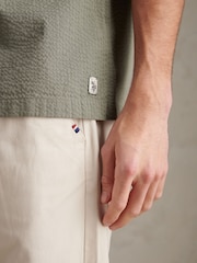 U.S. Polo Assn Green Seersucker Revere Short Sleeve Shirt - Image 2 of 7