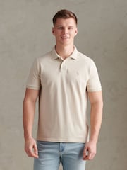 U.S. Polo Assn Natural Double Horsemen Polo Shirt - Image 1 of 8
