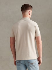 U.S. Polo Assn Natural Double Horsemen Polo Shirt - Image 4 of 8