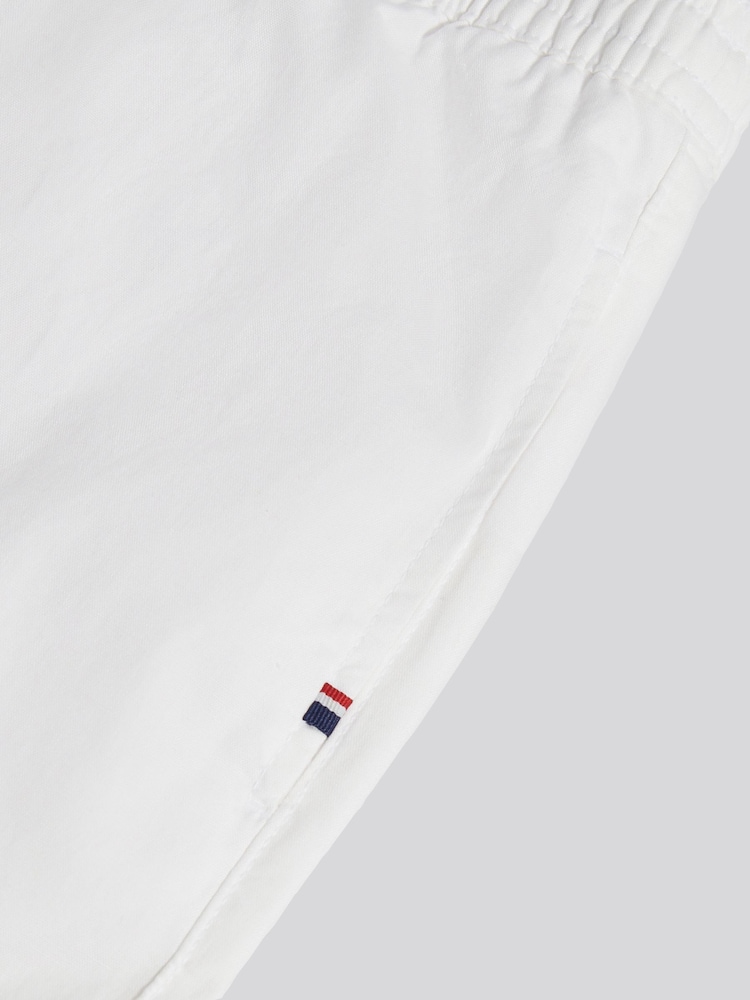 白色 - U.S. Polo Assn Linen Blend Drawstring Trousers - 圖片 9/9