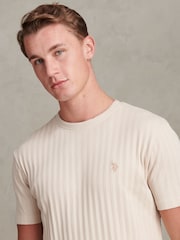 U.S. Polo Assn. Vertical Texture Loose Knit T-Shirt - Imaginea 1 din 7