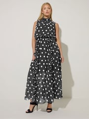 Star by Julien MacDonald Black Spot Print Dress - Image 2 of 6