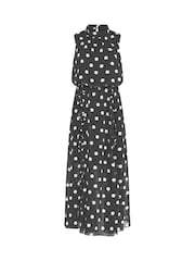 Star by Julien MacDonald Black Spot Print Dress - Image 6 of 6