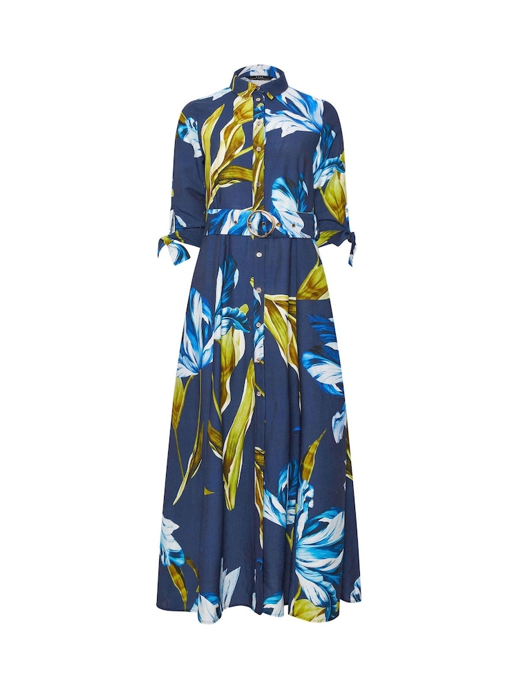 Star by Julien MacDonald Blue Floral Printed Shirt Dress - Image 5 of 5