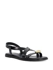 Schwarz - Dune London Leather Lite Casual Sandals - Bild 3 von 6