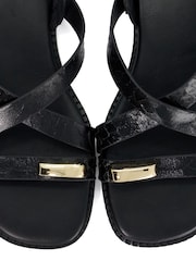 Schwarz - Dune London Leather Lite Casual Sandals - Bild 6 von 6