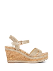 Dune London Metallic Kipling Wedges - Image 1 of 5