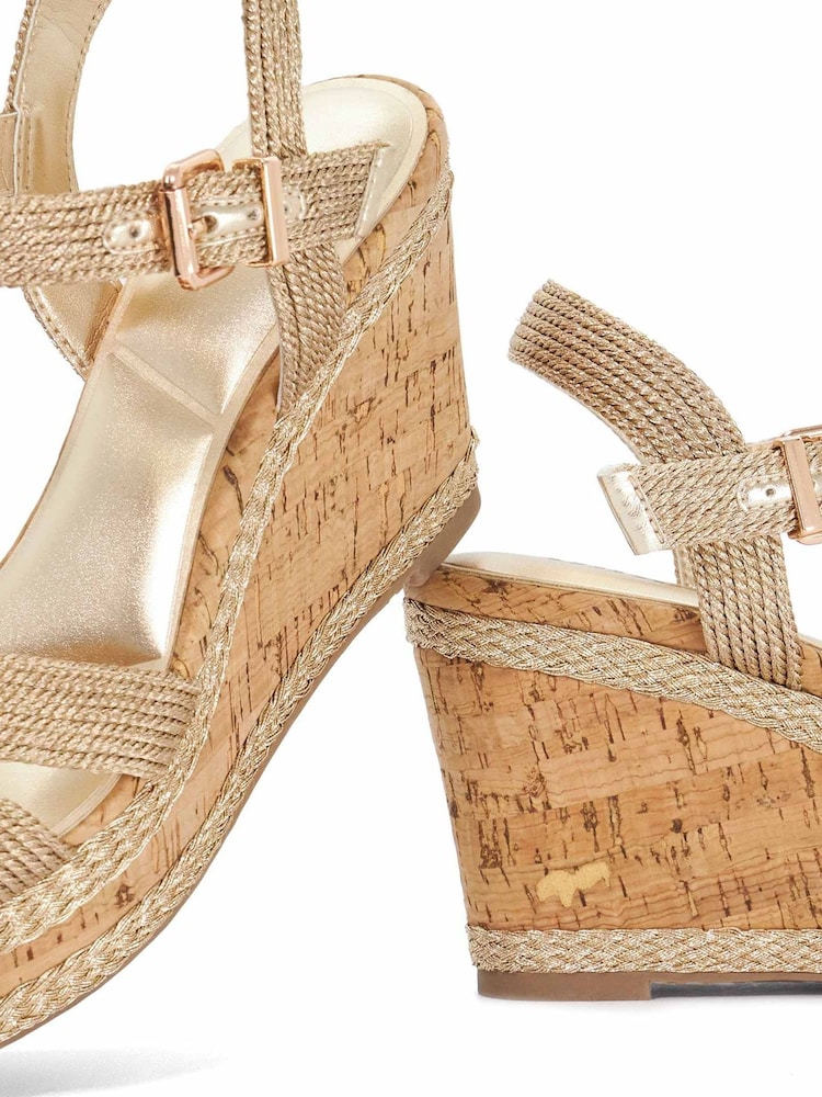 Dune London Metallic Kipling Wedges - Image 5 of 5 Dune London Metallic Kipling Wedges - Image 5 of 5