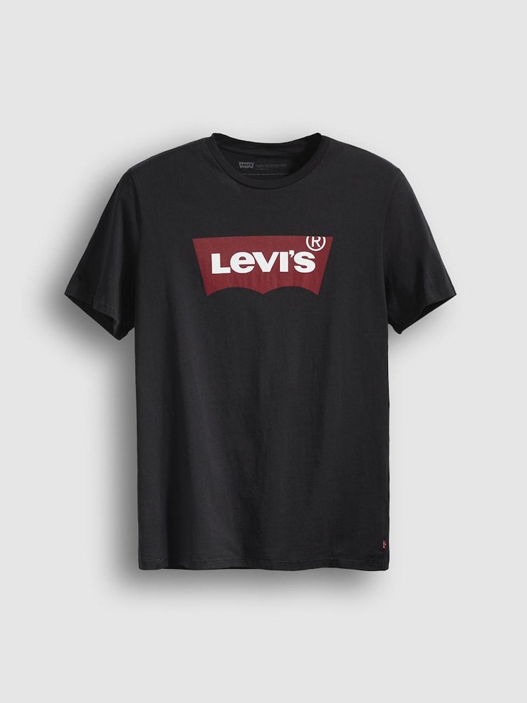 Levi's® Black Graphic-Set-In-Neck T-Shirt - Image 5 of 5 Levi's® Black Graphic-Set-In-Neck T-Shirt - Image 5 of 5
