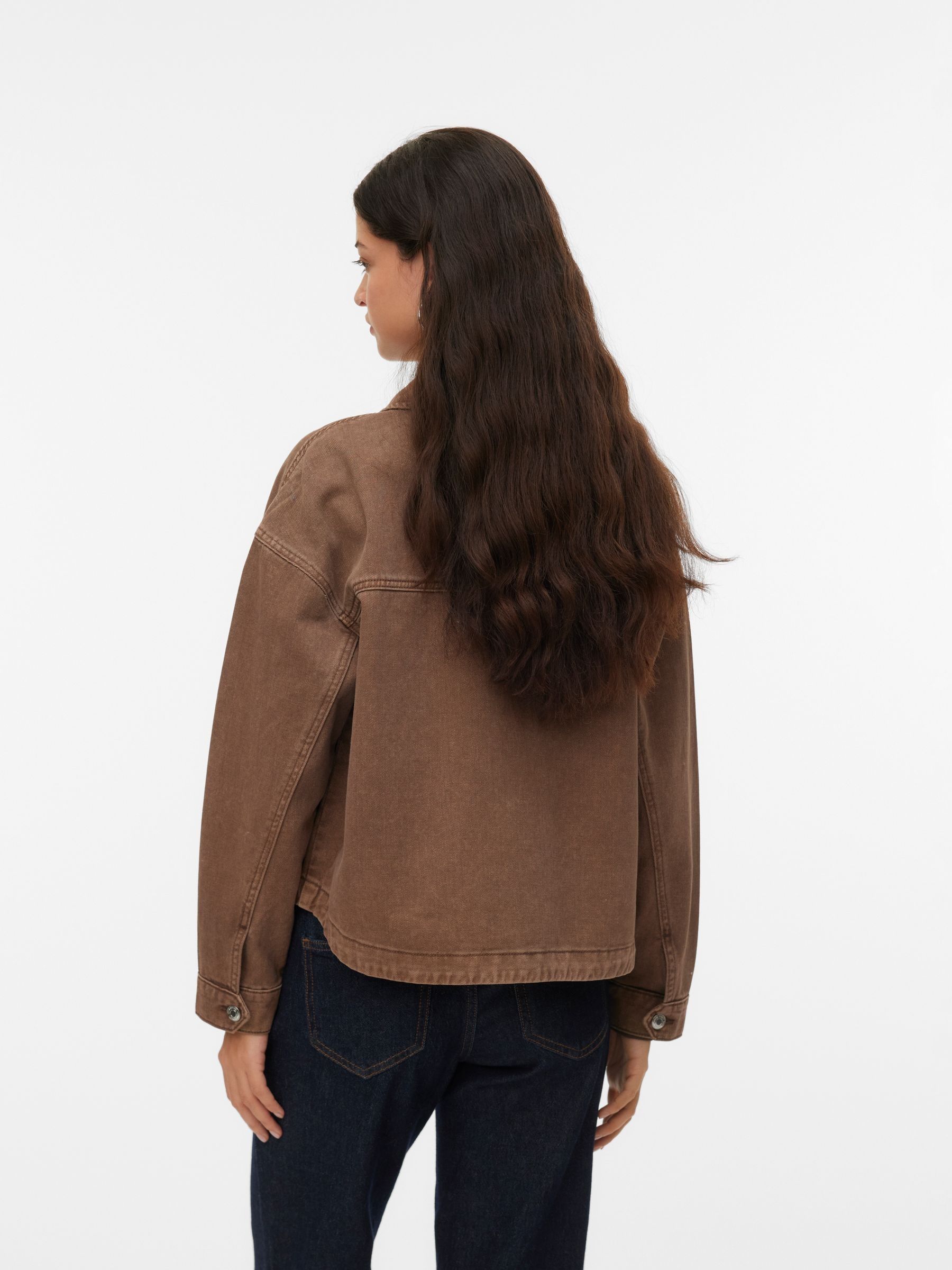 Buy VERO MODA Brown Long Sleeve Denim Shacket from Next USA