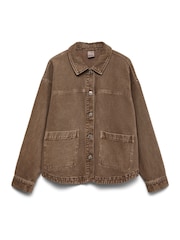 Braun - VERO MODA Langarm Denim Shacket - Bild 5 von 6