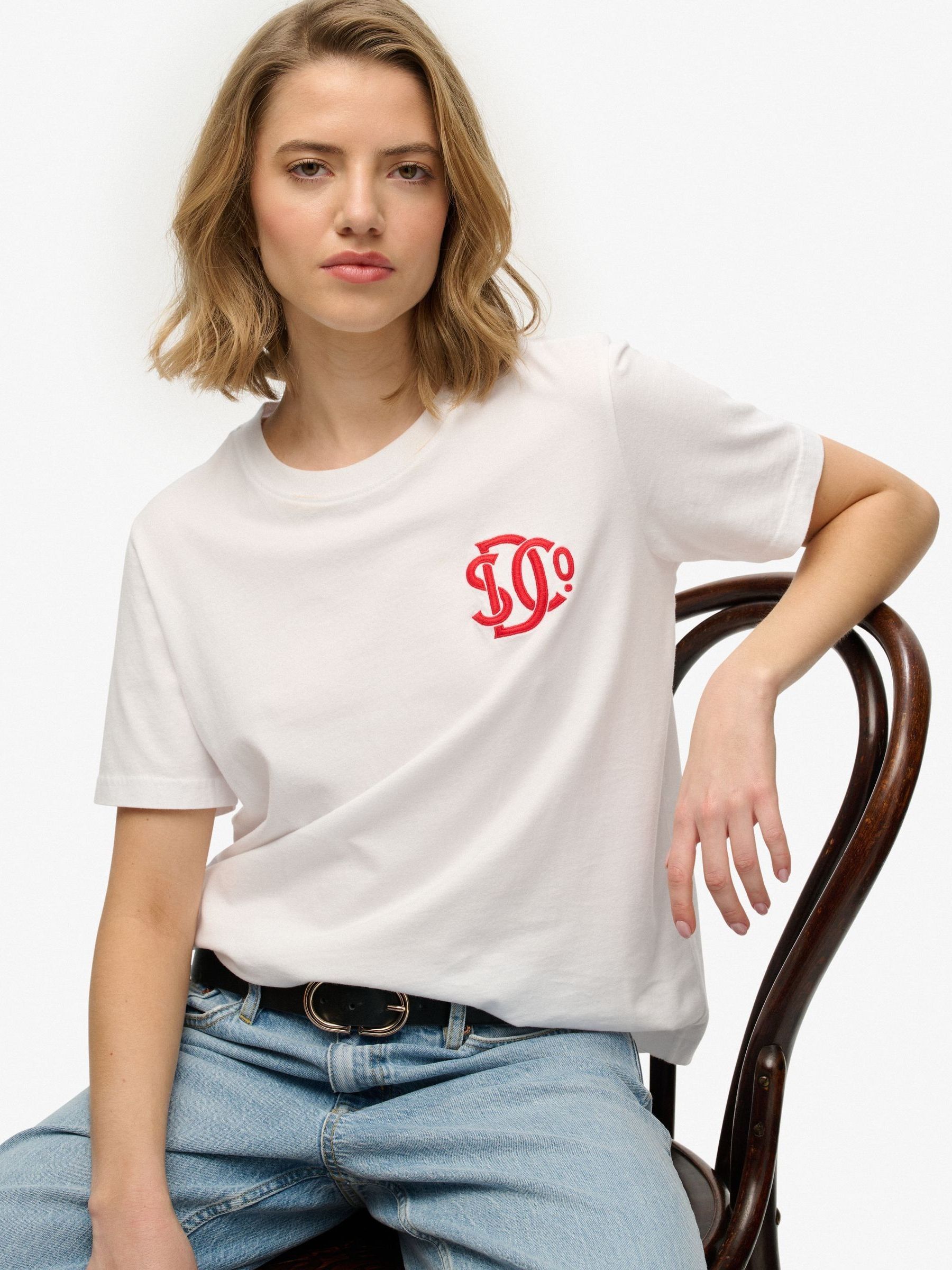 Superdry - Women's T-Shirt - Cotton - White - Size 10 - Image 3