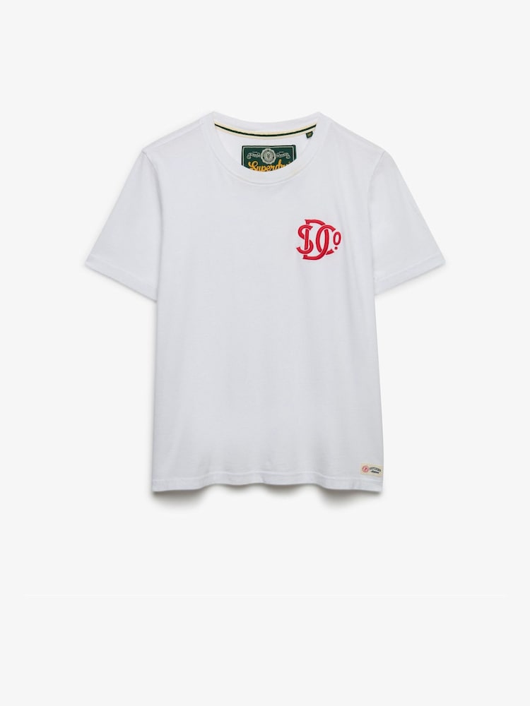 Superdry White SD&Co Neon Relaxed T-Shirt - Image 6 of 6