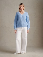 U.S. Polo Assn. Blue Braid Cable Cricket Jumper - Image 3 of 8