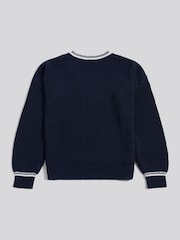 U.S. Polo Assn. Navy Iris Braid Cable Cricket Jumper - Image 7 of 8