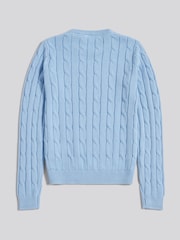 U.S. Polo Assn. Dark Blue Crew Neck Cable Knit Jumper - Image 6 of 7