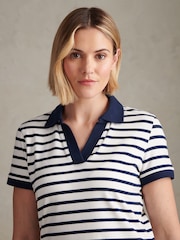U.S. Polo Assn. Cream Luxury Stripe Polo Top - Image 5 of 8