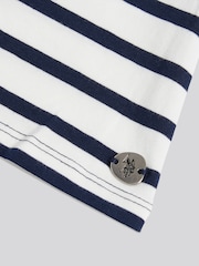 U.S. Polo Assn. Cream Luxury Stripe Polo Top - Image 8 of 8