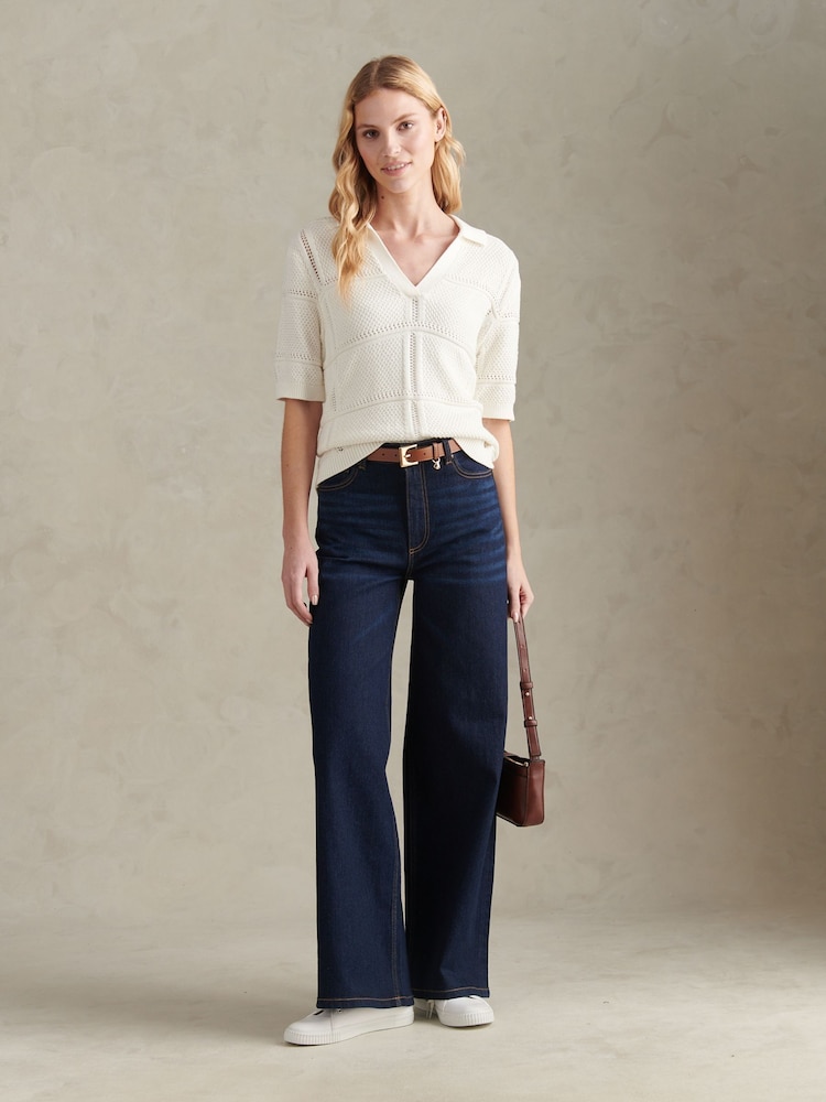 U.S. Polo Assn. Crochet Knit Polo Shirt - Bild 2 von 8