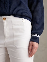 U.S. Polo Assn White Longline Chino Shorts - Image 2 of 7