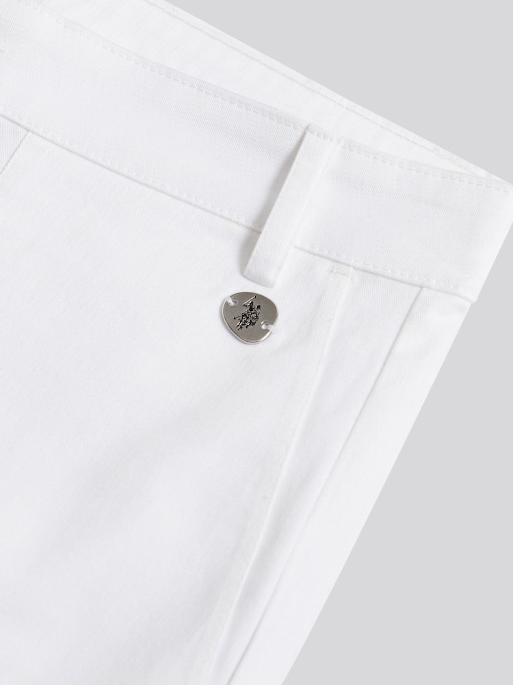 U.S. Polo Assn White Longline Chino Shorts - Image 7 of 7