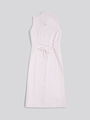 وردي - من U.S. Polo Assn. فستان بتصميم قميص متوسط الطول بلا أكمام برباط خلفي - Image 2 of 4