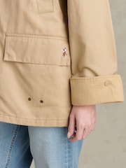 טבעי - U.S. Polo Assn Waxed Cotton Short Parka - תמונה 4 מתוך 11