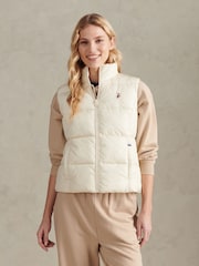 U.S. Polo Assn. Cream Lightweight Puffer Gilet - Image 1 of 10