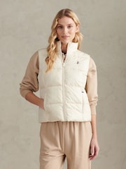 U.S. Polo Assn. Cream Lightweight Puffer Gilet - Image 6 of 10