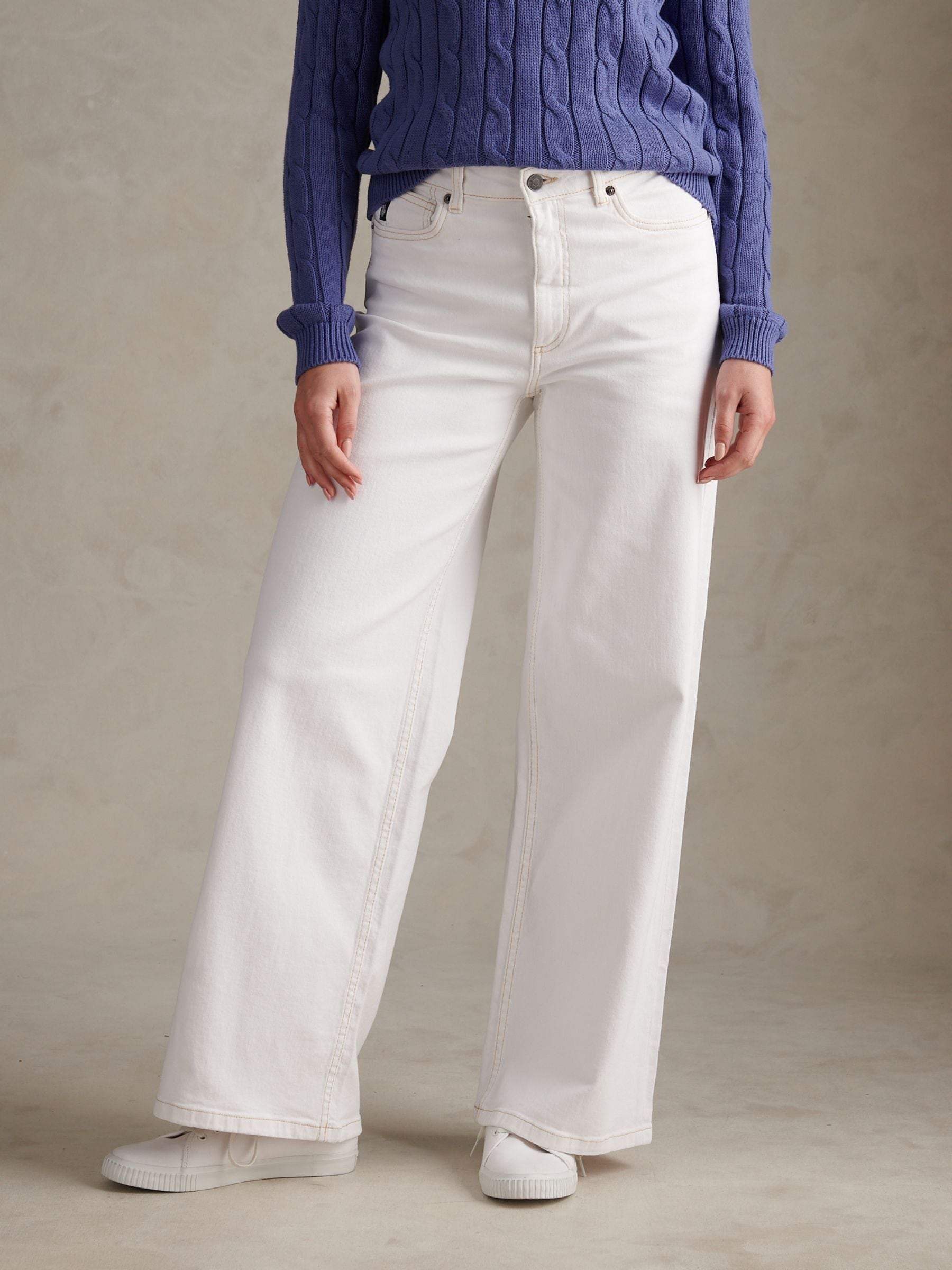 Buy U.S. Polo Assn. White Wide Fit Jeans from the Next UK online shop