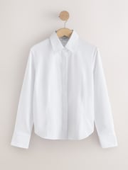 Blue Stripe/White Fitted Stretch Essential Long Sleeve Shirts 2 Pack - Image 3 of 6