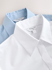 Blue Stripe/White Fitted Stretch Essential Long Sleeve Shirts 2 Pack - Image 4 of 6
