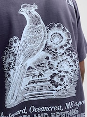 אפור - JACK & JONES Back Print T-Shirt - תמונה 3 מתוך 7