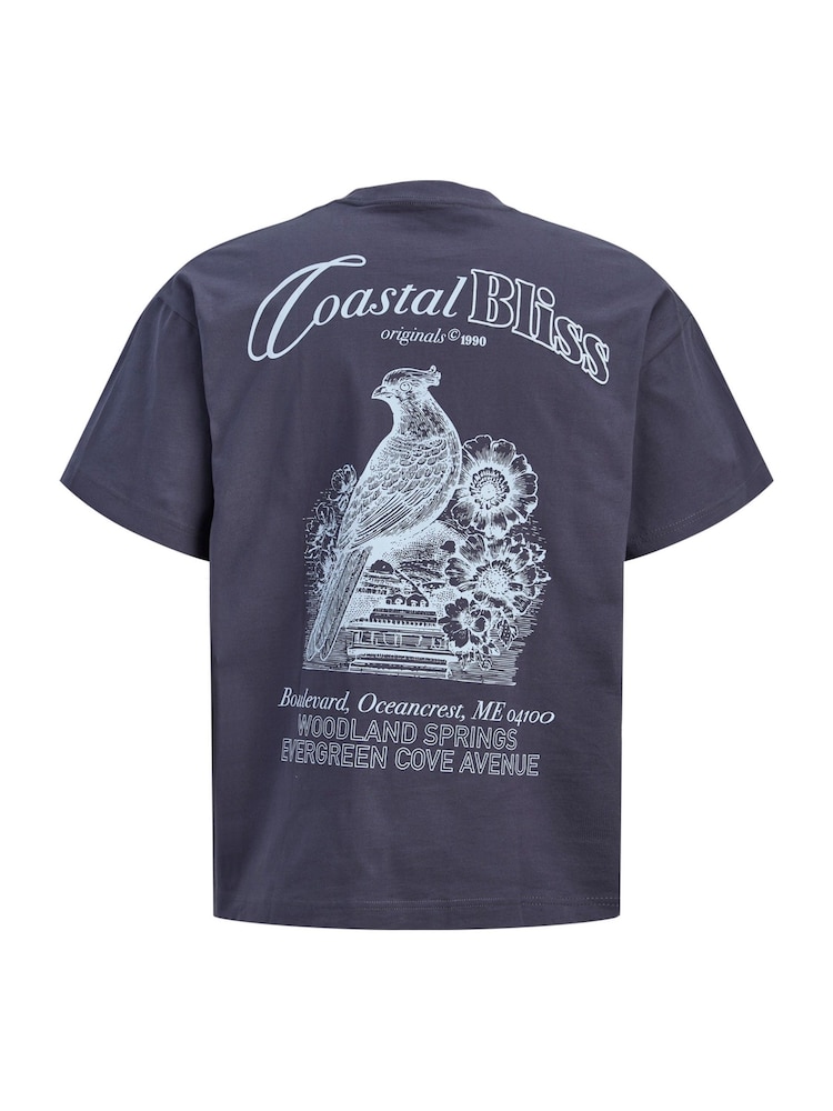 אפור - JACK & JONES Back Print T-Shirt - תמונה 7 מתוך 7 אפור - JACK & JONES Back Print T-Shirt - תמונה 7 מתוך 7