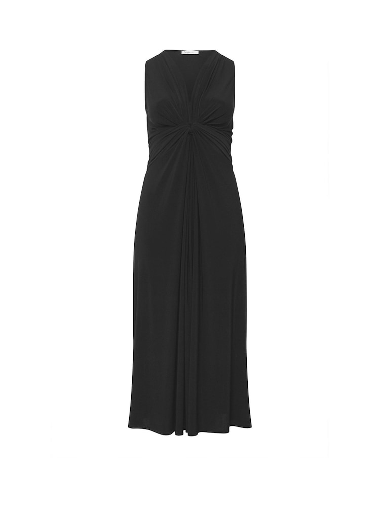 Yours Curve Black London Knot Front Maxi Dress - Image 5 of 5