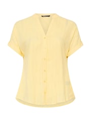 Yours Curve Yellow Dobby Stripe Blouse - Image 5 of 5