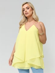 Žlutá - Yours Curve London Layered Blouse - Obrázek 1 z 5