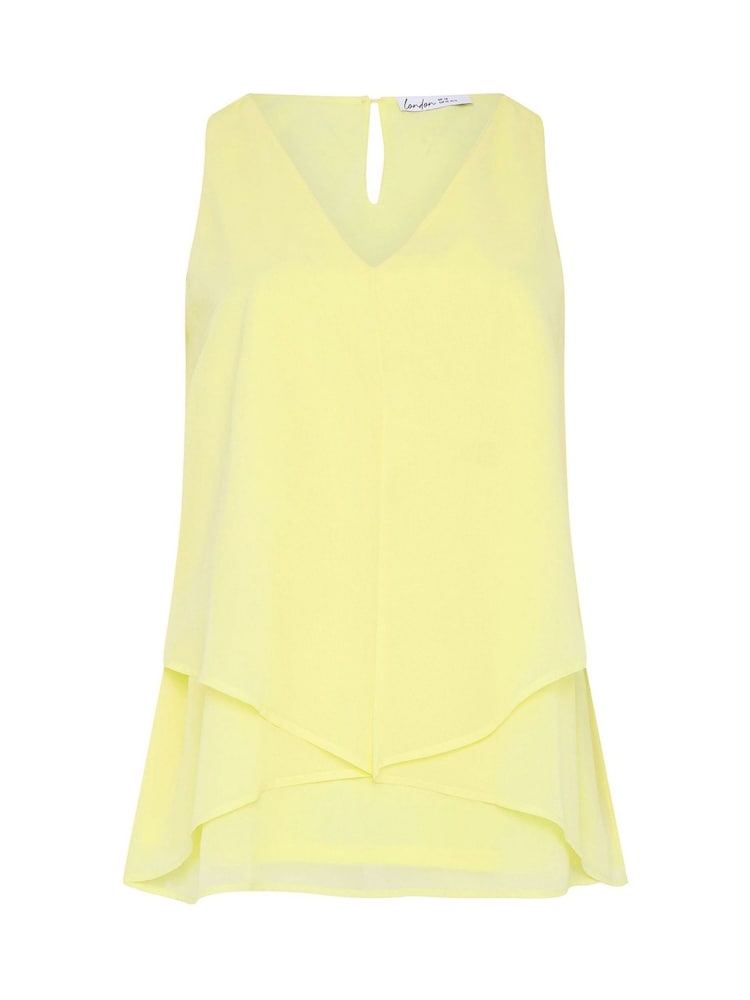 Žlutá - Yours Curve London Layered Blouse - Obrázek 5 z 5