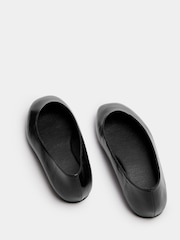 Yours Curve Black Wide Fit Extra-Wide Fit Square Toe Ballet Pumps - Image 4 of 5