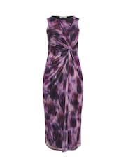 أرجواني - فستان بتصميم ملفوف من تشكيلة London من Yours Curve - Image 5 of 5