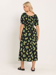 Yours Curve Black Sunflower Maxi Dress - Image 2 of 5