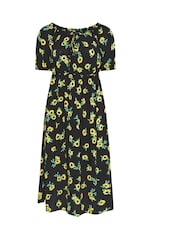 Yours Curve Black Sunflower Maxi Dress - Image 5 of 5