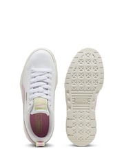 Puma White Mayze Leather Youth Trainers - Image 5 of 6