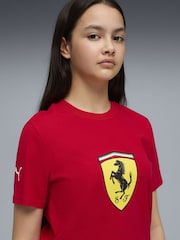 Puma Red Scuderia Ferrari Coloured Shield Youth T-Shirt - Image 2 of 6