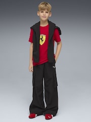 Puma Red Scuderia Ferrari Coloured Shield Youth T-Shirt - Image 3 of 6