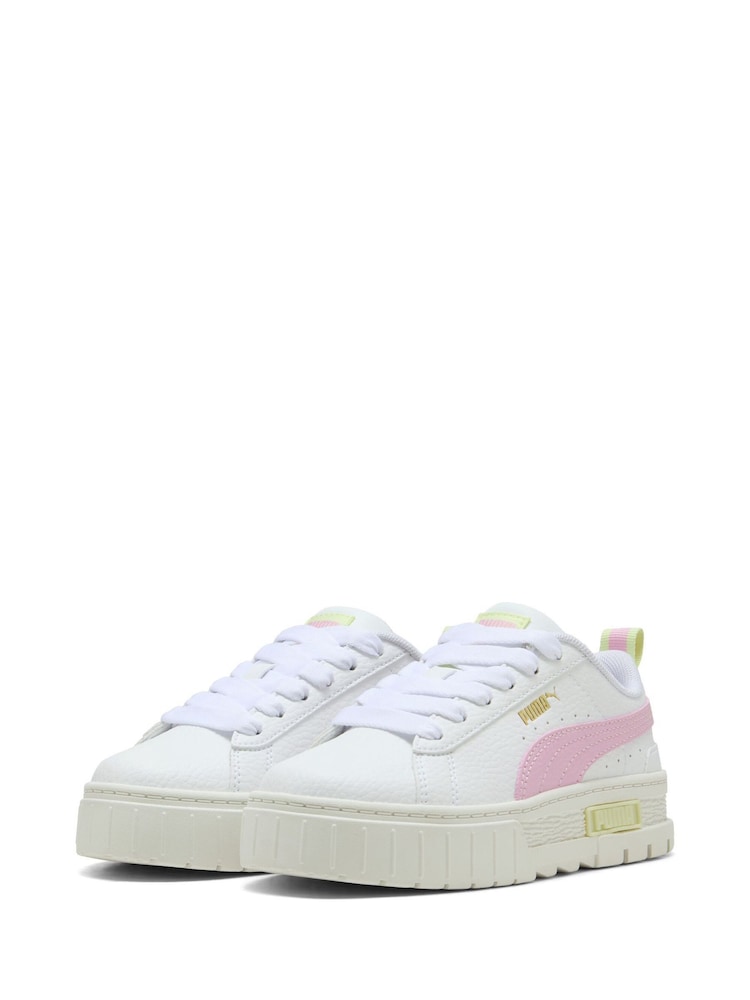 Puma White Mayze Trainers - Image 1 of 6