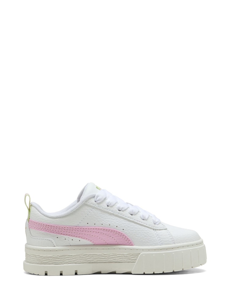 Puma White Mayze Trainers - Image 2 of 6