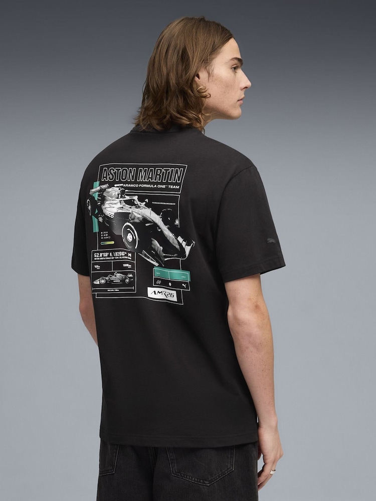 Puma Black Aston Martin Aramco F1 Team T-Shirt - Image 2 of 5