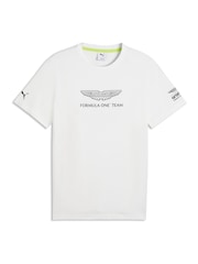Puma White Aston Martin Aramco F1 Team Essentials T-Shirt - Image 4 of 5